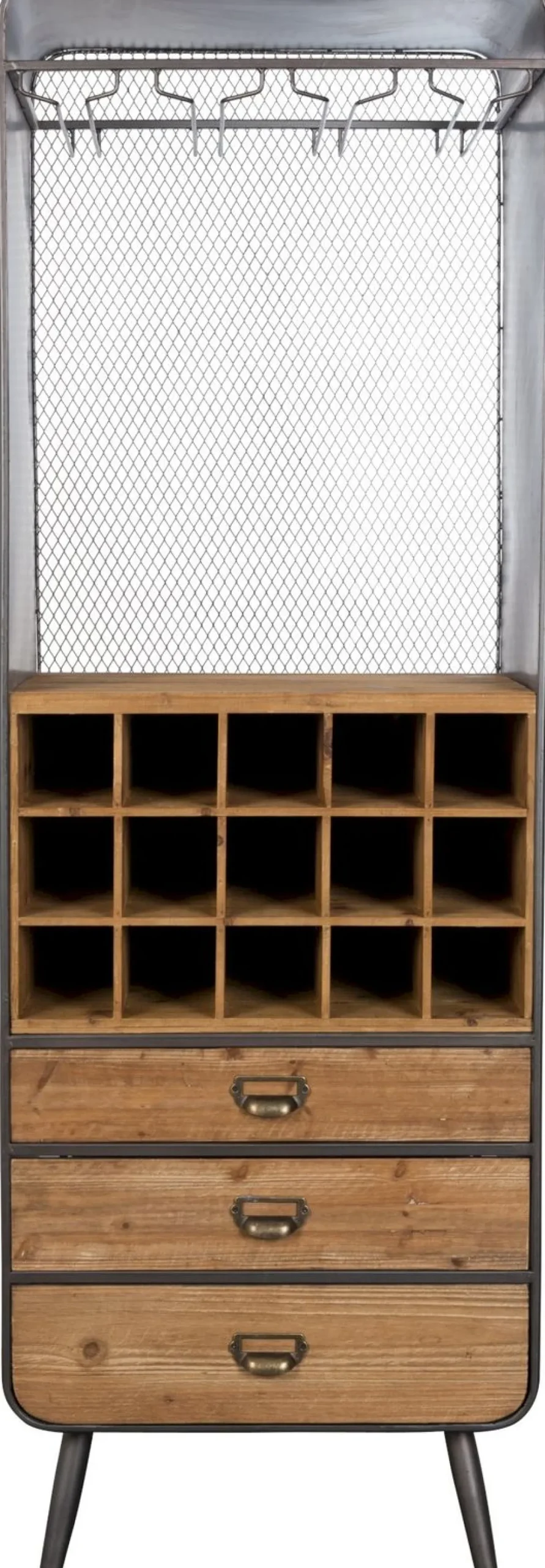 Wijnrekken-Dutchbone Vino Wijnkast Brown