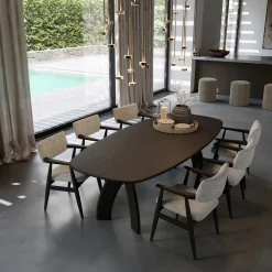 Design Stoelen|Eetkamerstoelen Met Armleuning-Hofstede Raanhuis Vintage Eetkamerstoel Champagne