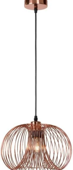 Hanglampen|Hanglampen-Lucide Vinti Hanglamp Koper, Zwart