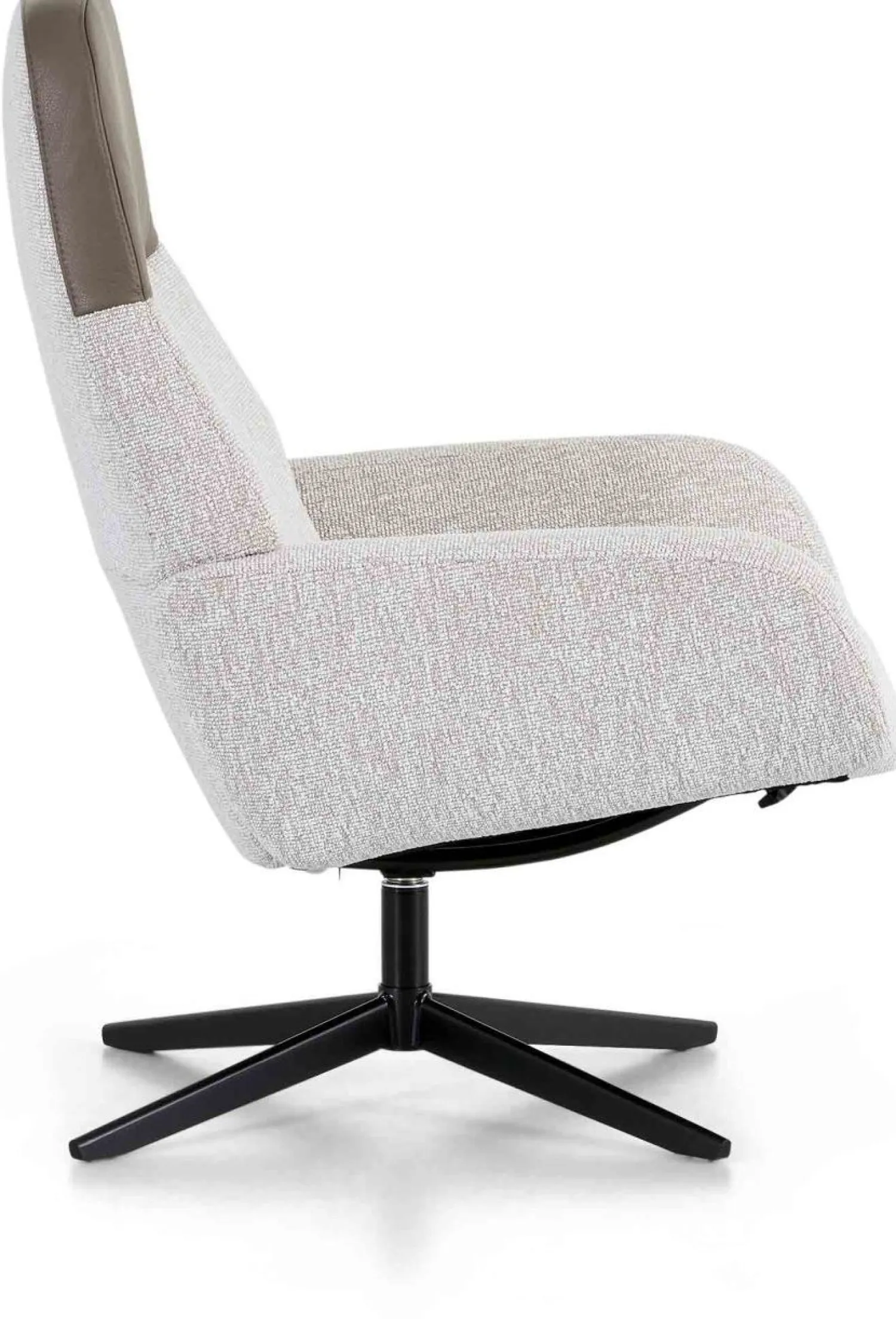 Leren Fauteuils|Draaifauteuils-Montèl Vision Fauteuil Stone, Linen