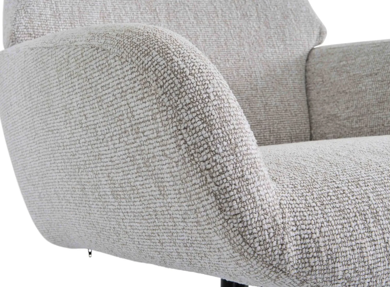 Leren Fauteuils|Draaifauteuils-Montèl Vision Fauteuil Stone, Linen
