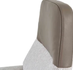 Leren Fauteuils|Draaifauteuils-Montèl Vision Fauteuil Stone, Linen