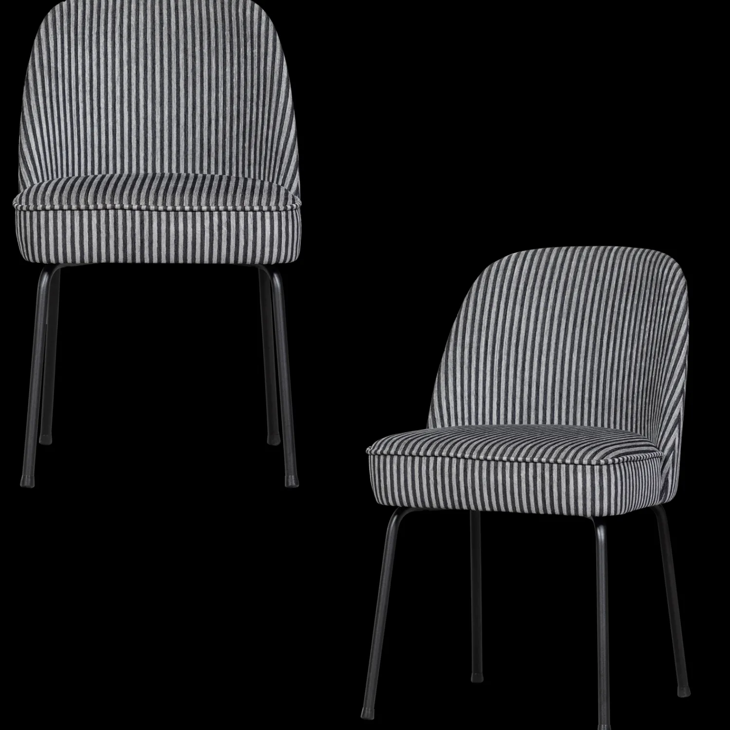 Eetkamerstoelen Zonder Armleuning-WOOOD Vogue Eetkamerstoel Black, Grey