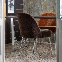 Eetkamerstoelen Zonder Armleuning-WOOOD Vogue Eetkamerstoel Dark Brown