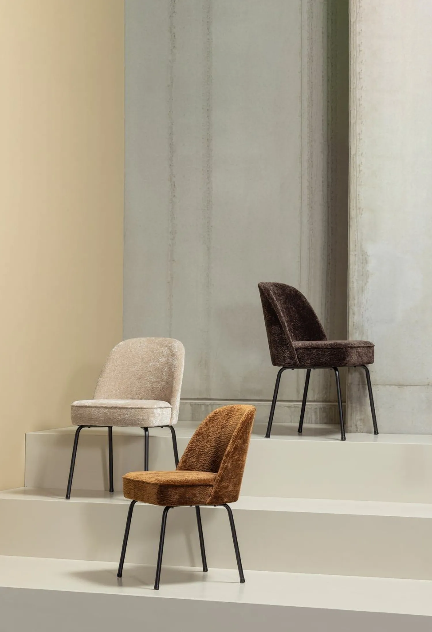 Eetkamerstoelen Zonder Armleuning-WOOOD Vogue Eetkamerstoel Sand