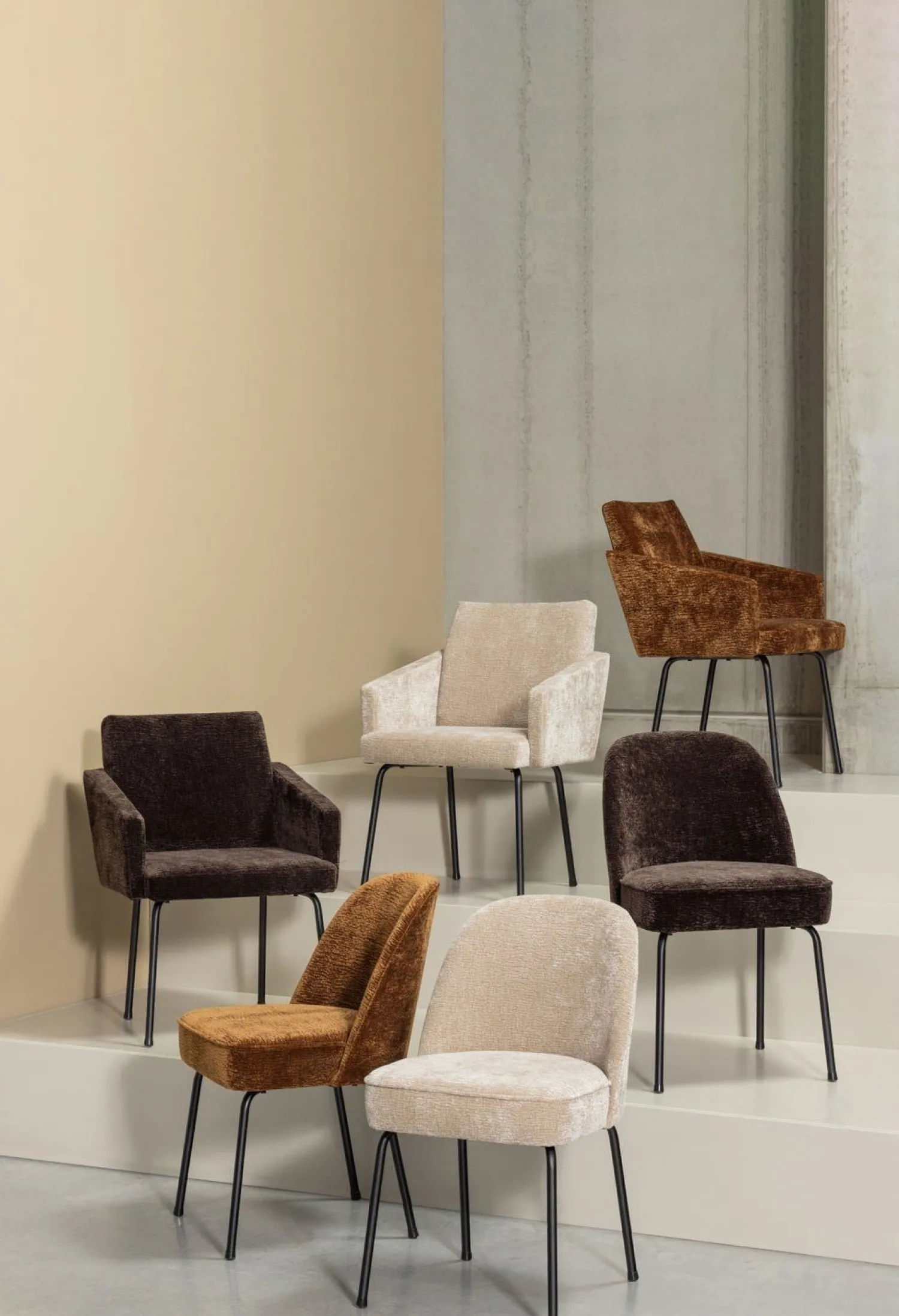 Eetkamerstoelen Zonder Armleuning-WOOOD Vogue Eetkamerstoel Sand