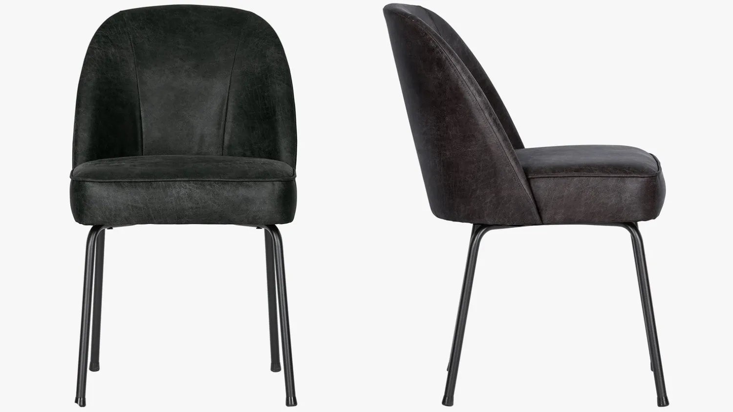 Eetkamerstoelen Zonder Armleuning-WOOOD Vogue Eetkamerstoel Zwart