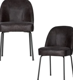 Eetkamerstoelen Zonder Armleuning-WOOOD Vogue Eetkamerstoel Zwart