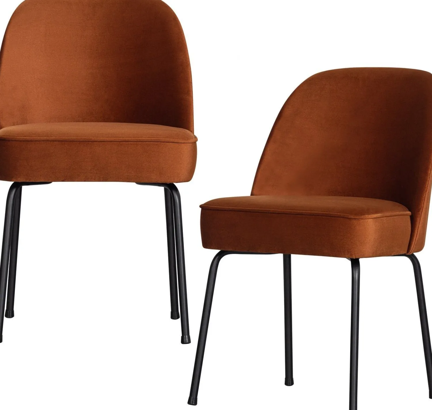 Eetkamerstoelen Zonder Armleuning-WOOOD Vogue Eetkamerstoel Rust