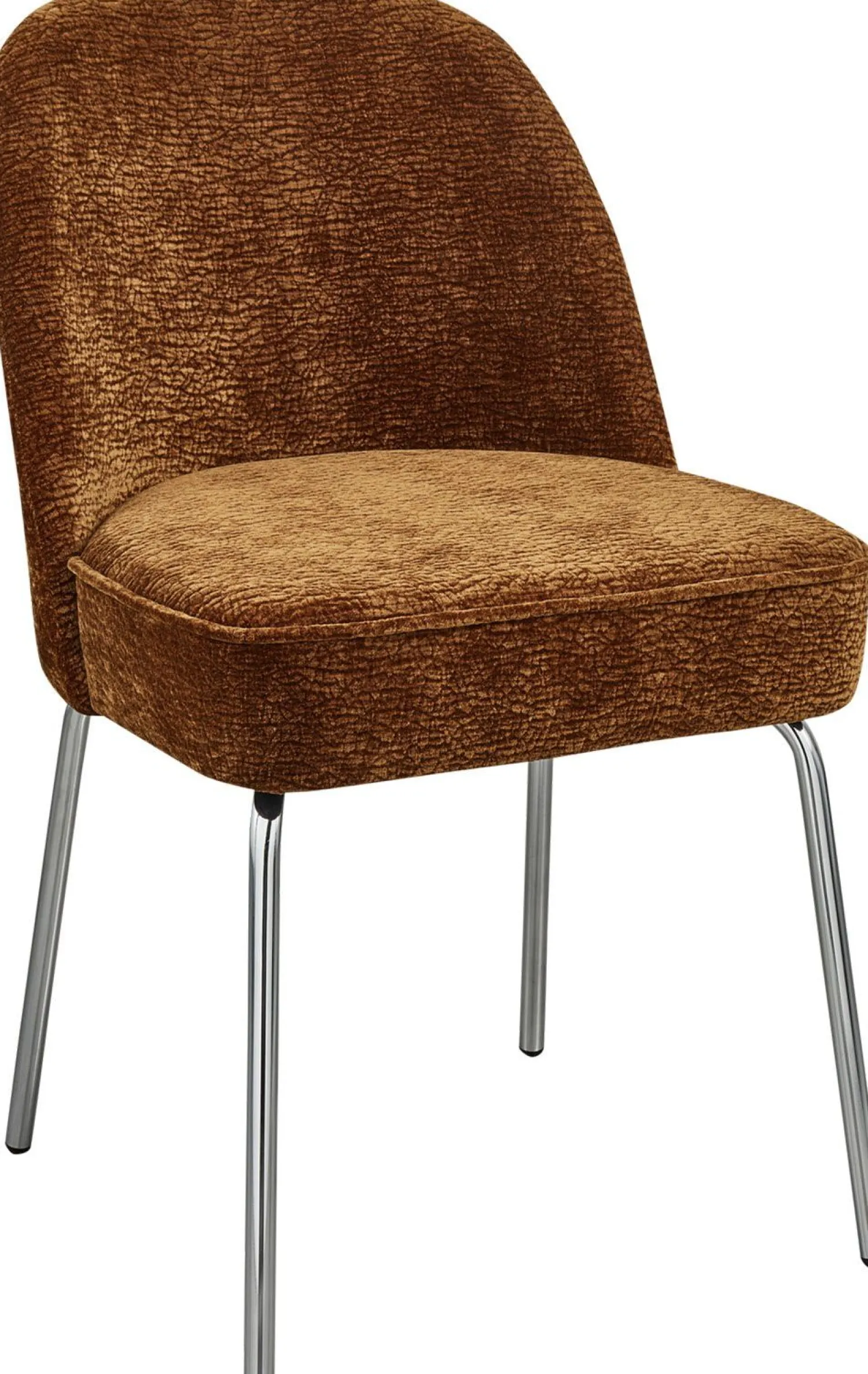 Eetkamerstoelen Zonder Armleuning-WOOOD Vogue Eetkamerstoel Mid Brown