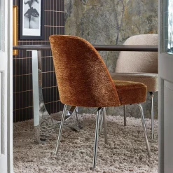 Eetkamerstoelen Zonder Armleuning-WOOOD Vogue Eetkamerstoel Mid Brown