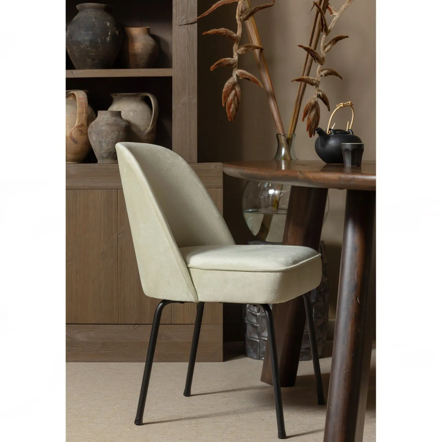 Eetkamerstoelen Zonder Armleuning-WOOOD Vogue Eetkamerstoel Pistache
