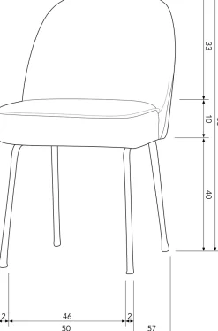 Eetkamerstoelen Zonder Armleuning-WOOOD Vogue Eetkamerstoel Cognac