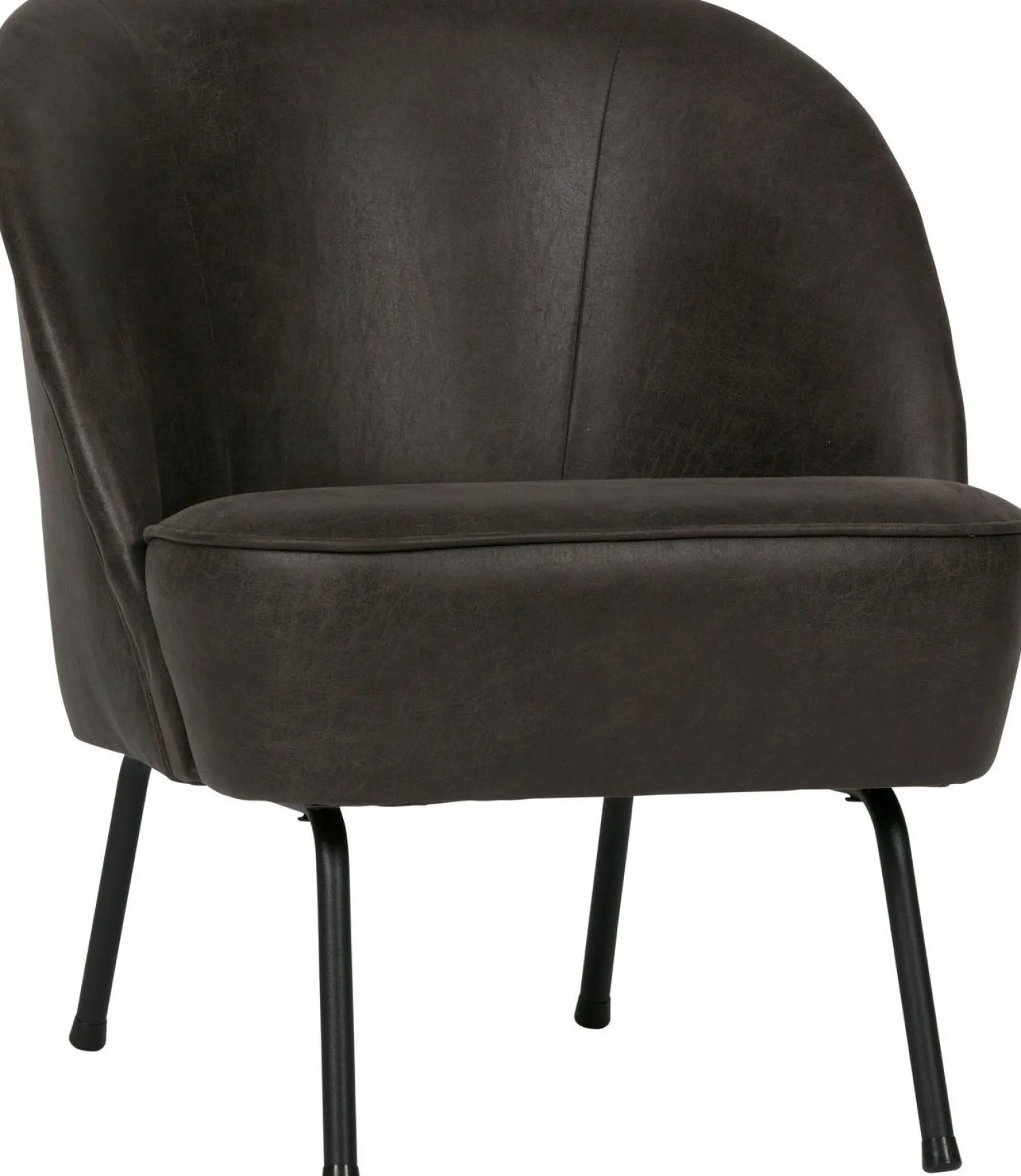 Leren Fauteuils-WOOOD Vogue Fauteuil zwart