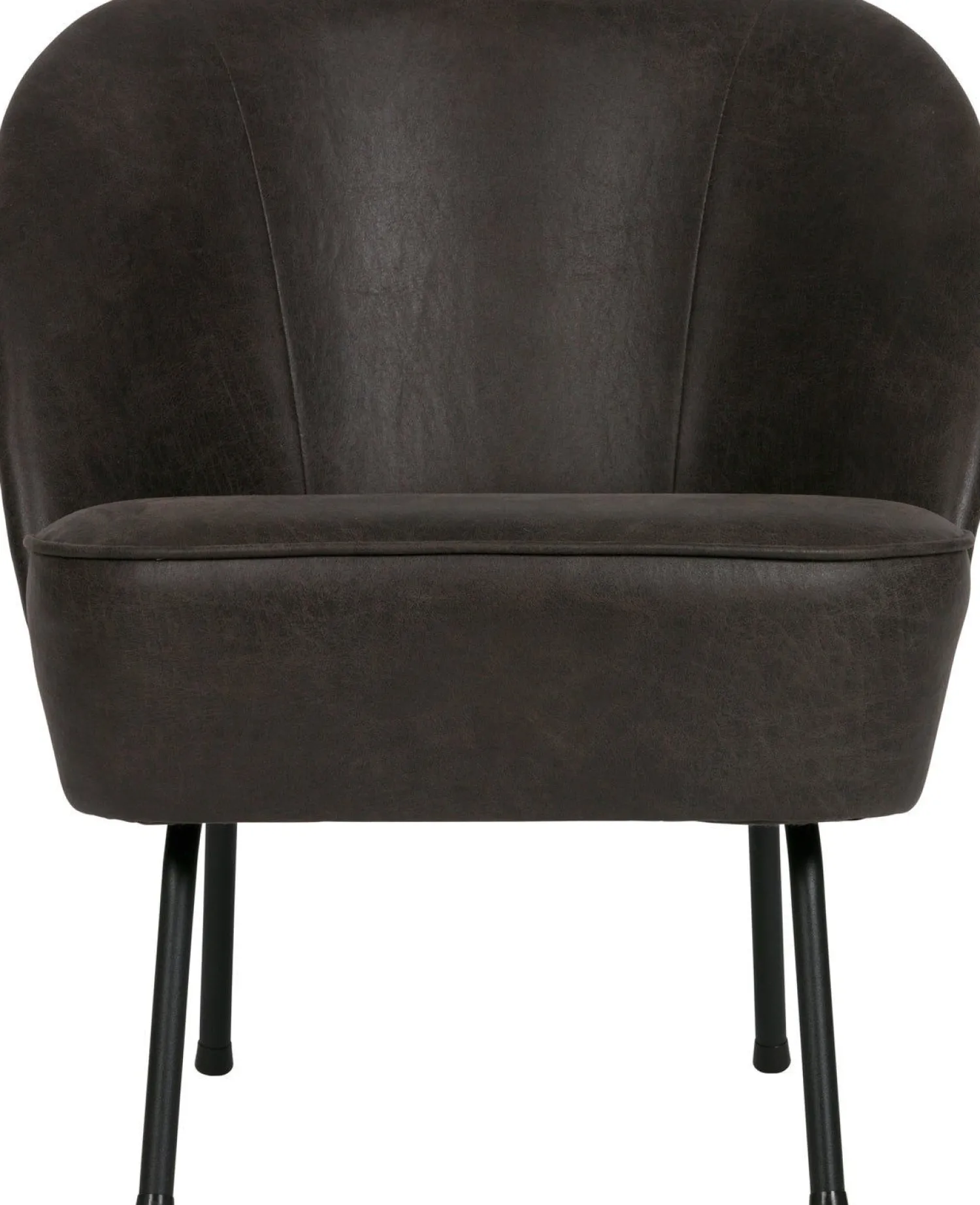 Leren Fauteuils-WOOOD Vogue Fauteuil zwart