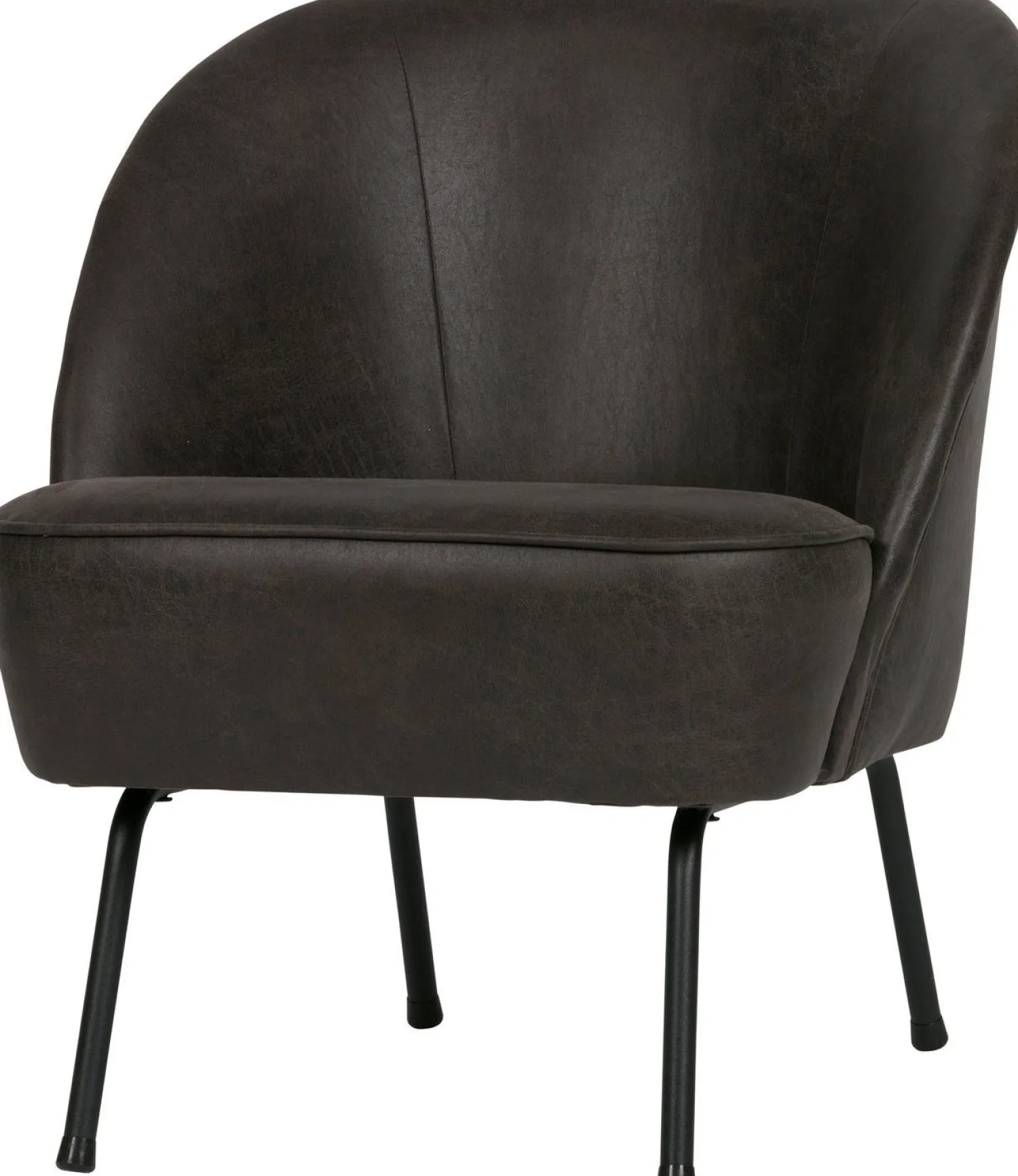 Leren Fauteuils-WOOOD Vogue Fauteuil zwart