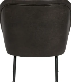 Leren Fauteuils-WOOOD Vogue Fauteuil zwart
