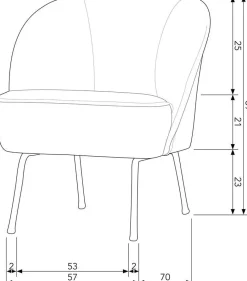 Leren Fauteuils-WOOOD Vogue Fauteuil zwart
