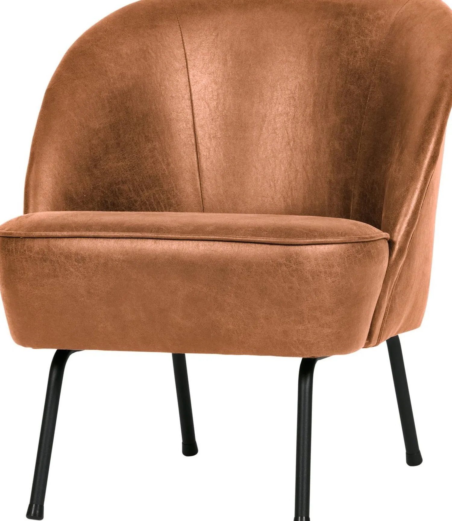 Leren Fauteuils-WOOOD Vogue Fauteuil cognac