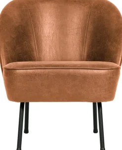 Leren Fauteuils-WOOOD Vogue Fauteuil cognac