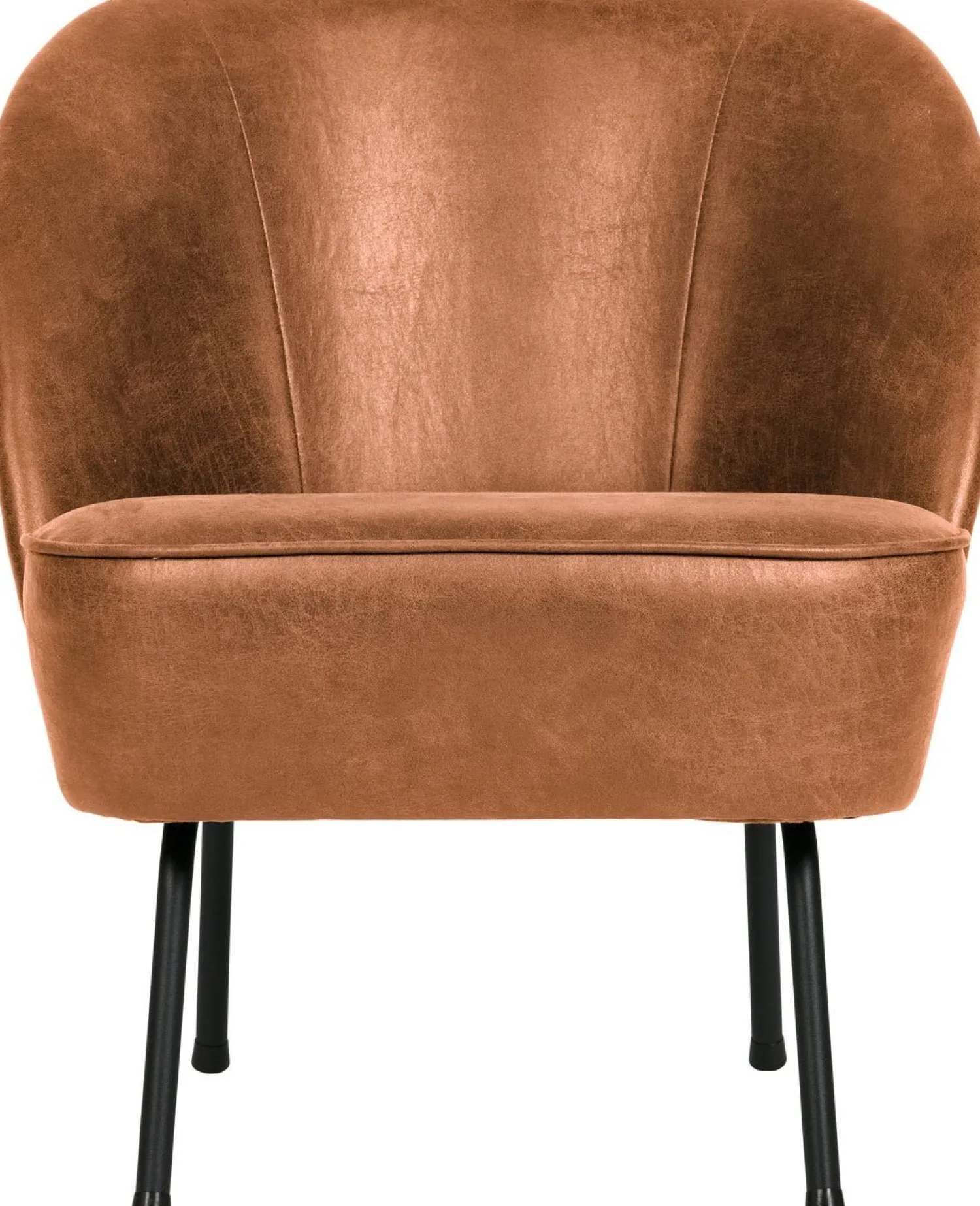 Leren Fauteuils-WOOOD Vogue Fauteuil cognac