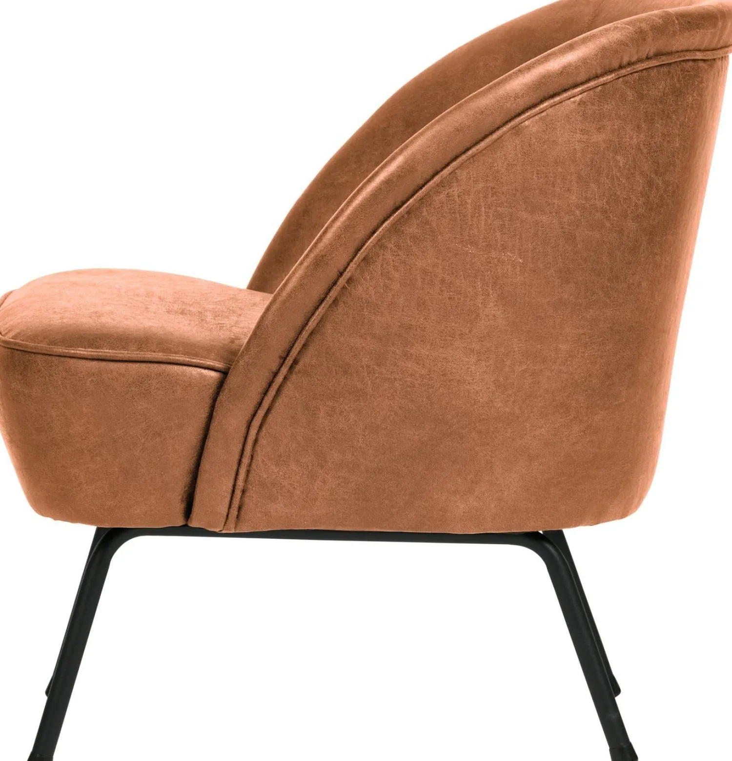 Leren Fauteuils-WOOOD Vogue Fauteuil cognac