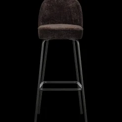Stoffen Barkrukken-WOOOD Vogue Hoog Barstoel Dark Brown