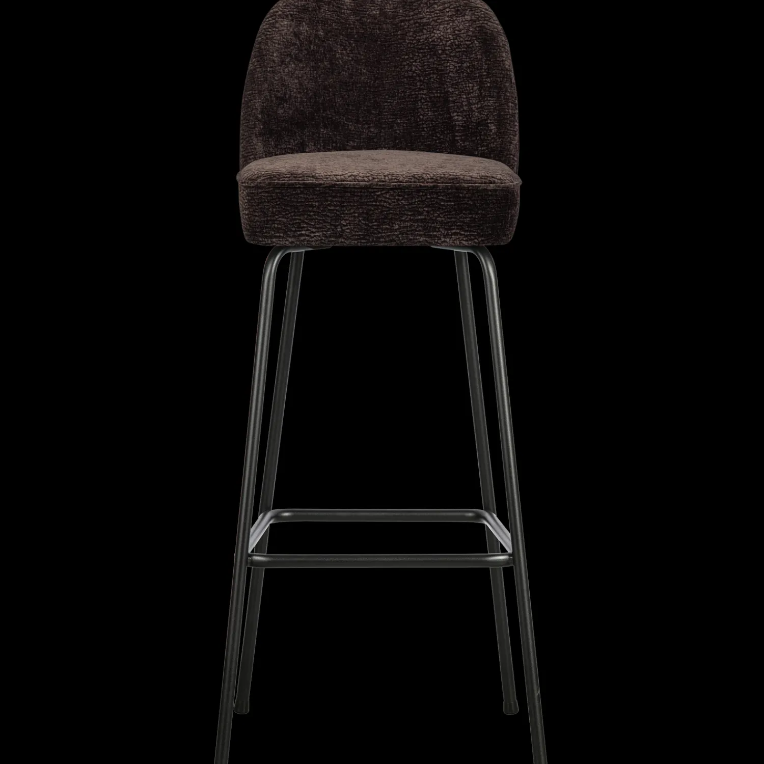 Stoffen Barkrukken-WOOOD Vogue Hoog Barstoel Dark Brown