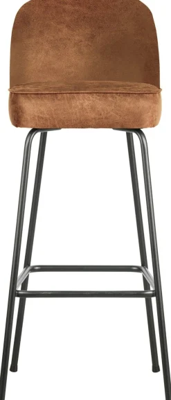 Leren Barkrukken-WOOOD Vogue Hoog Barstoel Cognac