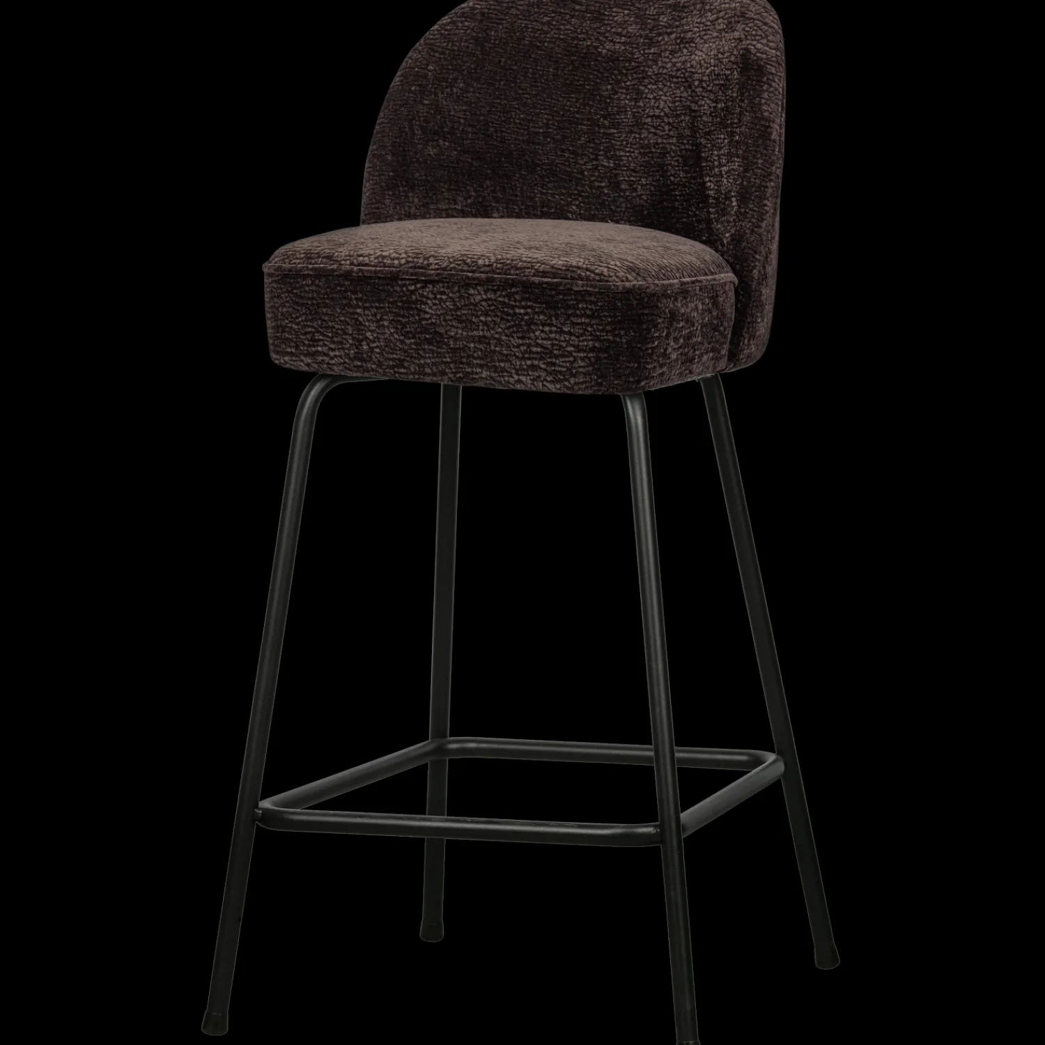 Stoffen Barkrukken-WOOOD Vogue Laag Barstoel Dark Brown