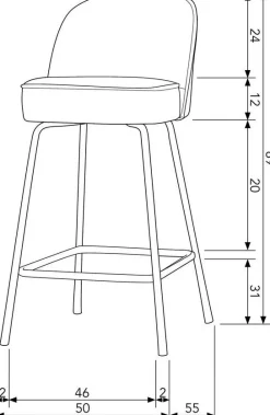 Stoffen Barkrukken-WOOOD Vogue Laag Barstoel Natural