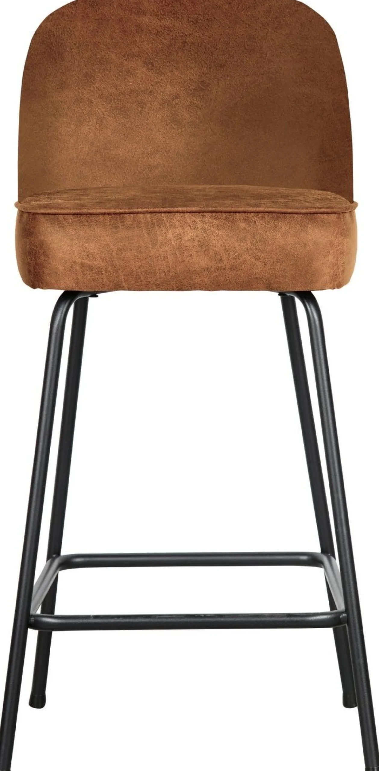 Leren Barkrukken-WOOOD Vogue Laag Barstoel Cognac