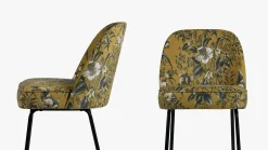 Eetkamerstoelen Zonder Armleuning-WOOOD Vogue Poppy Eetkamerstoel Mosterd