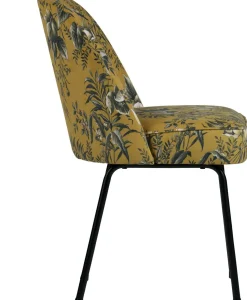 Eetkamerstoelen Zonder Armleuning-WOOOD Vogue Poppy Eetkamerstoel Mosterd