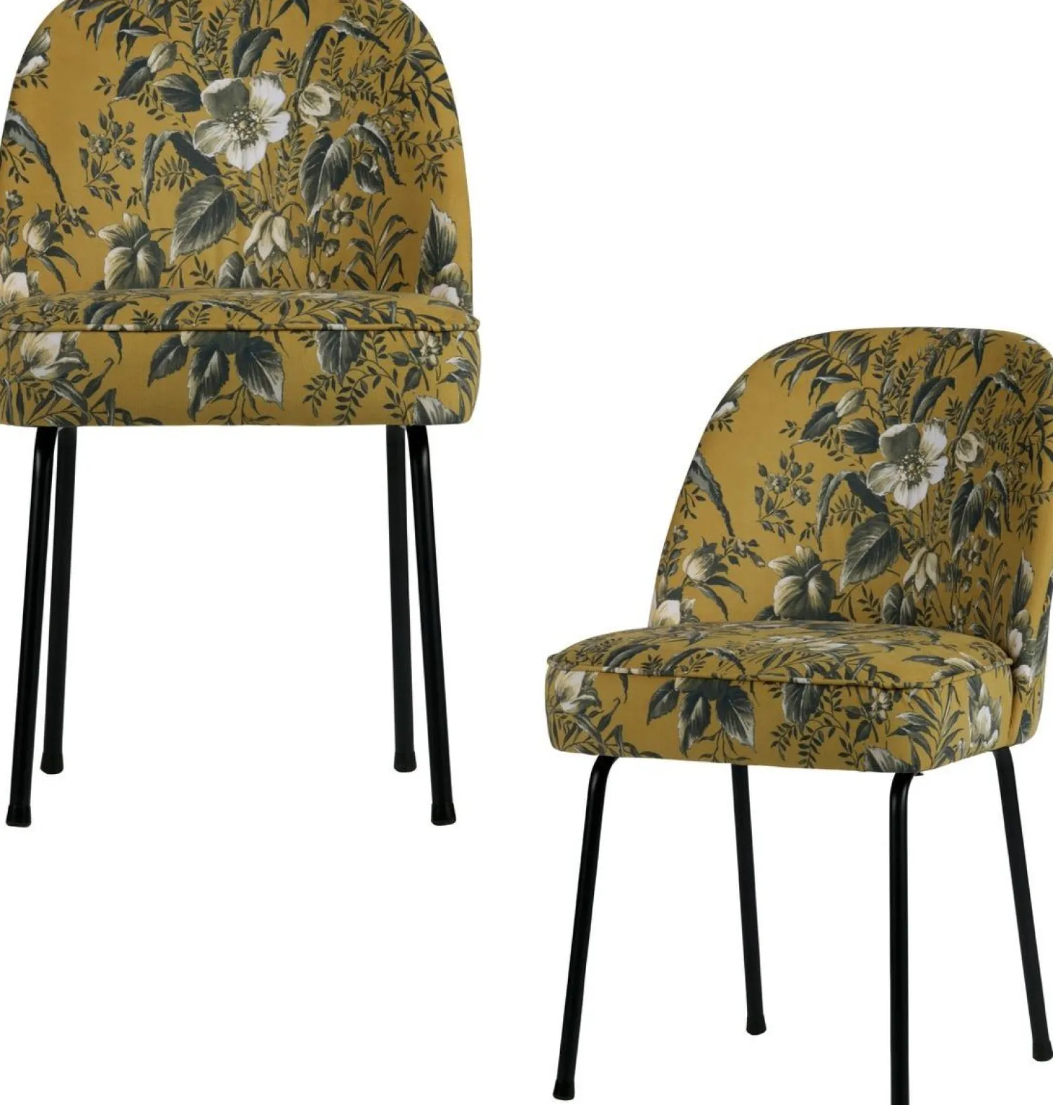 Eetkamerstoelen Zonder Armleuning-WOOOD Vogue Poppy Eetkamerstoel Mosterd