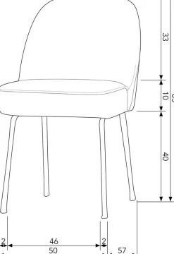 Eetkamerstoelen Zonder Armleuning-WOOOD Vogue Poppy Eetkamerstoel Mosterd