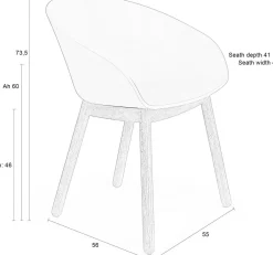 Eetkamerstoelen Met Armleuning-Zuiver Void (set van 2) Armstoel Milk