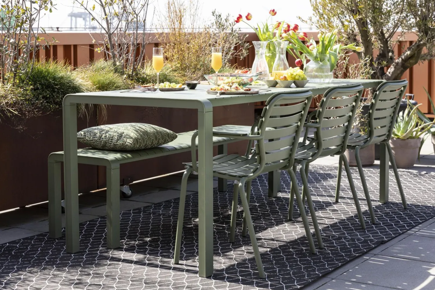 Tuinstoelen|Eetkamerstoelen Met Armleuning-Zuiver Vondel (set van 2) Armstoel Green