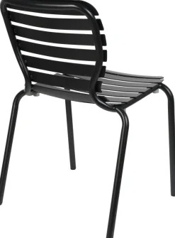 Tuinstoelen|Eetkamerstoelen Zonder Armleuning-Zuiver Vondel (set van 2) Eetkamerstoel Black