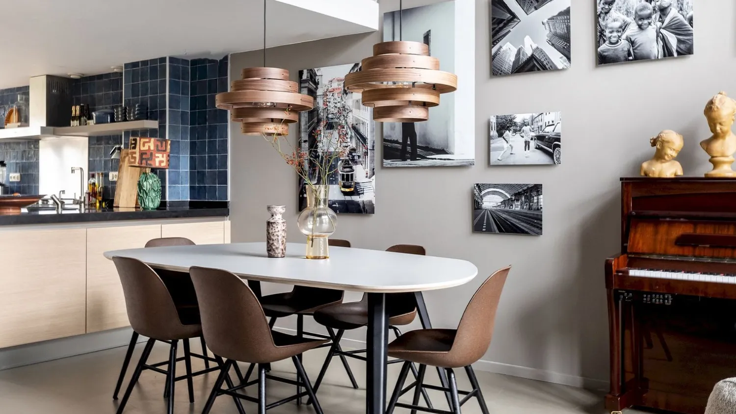 Hanglampen|Hanglampen-Eijerkamp Collectie Walnut Hanglamp Bruin