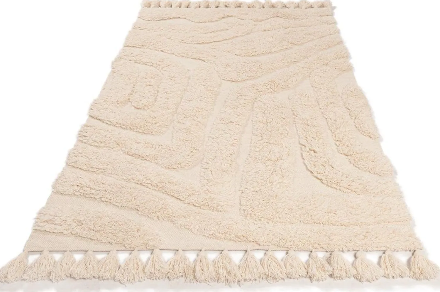 Vloerkleden|Rechthoekige Vloerkleden-Trendhopper Wave Vloerkleed Off White