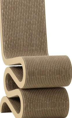 Design Stoelen|Eetkamerstoelen Zonder Armleuning-Vitra Wiggle Stoel Naturel