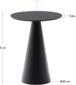Glazen Bijzettafels-Kave Home Wilshire Bijzettafel Zwart