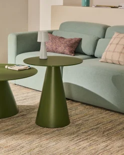 Glazen Bijzettafels-Kave Home Wilshire M Bijzettafel Groen