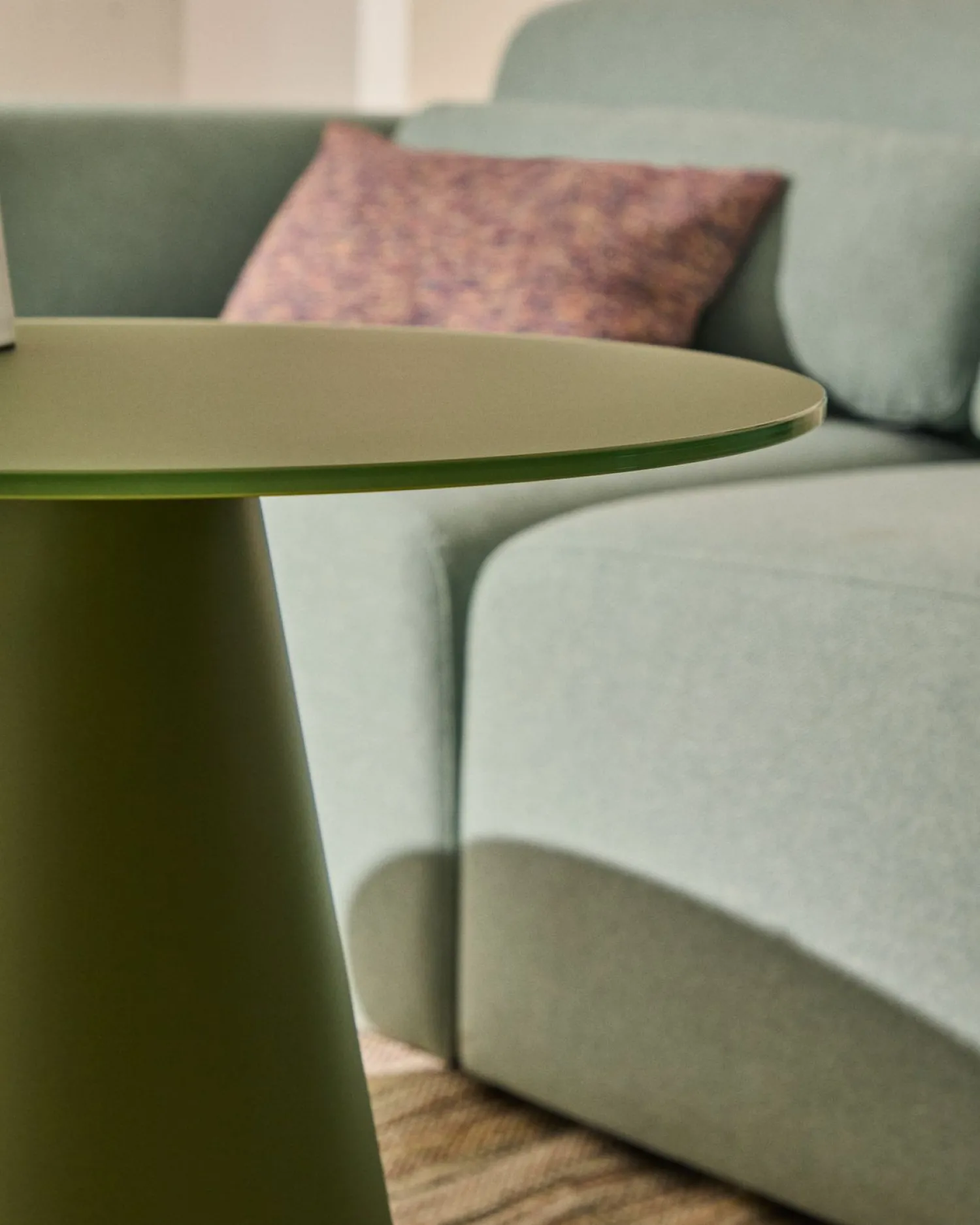 Glazen Bijzettafels-Kave Home Wilshire M Bijzettafel Groen