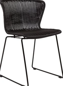 Tuinstoelen|Eetkamerstoelen Zonder Armleuning-WOOOD Wings Set van 2 Eetkamerstoel Black