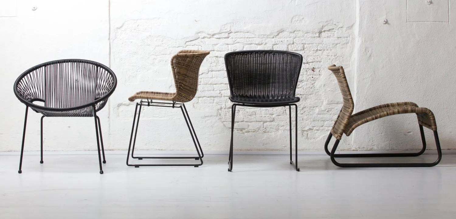 Tuinstoelen|Eetkamerstoelen Zonder Armleuning-WOOOD Wings Set van 2 Eetkamerstoel Black