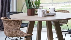 Tuinstoelen|Eetkamerstoelen Zonder Armleuning-WOOOD Wings Set van 2 Eetkamerstoel Naturel