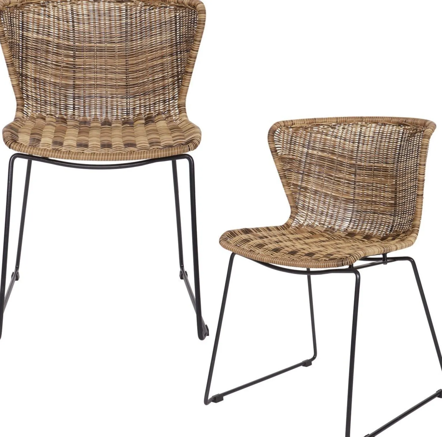 Tuinstoelen|Eetkamerstoelen Zonder Armleuning-WOOOD Wings Set van 2 Eetkamerstoel Naturel