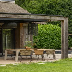 Tuinstoelen|Eetkamerstoelen Zonder Armleuning-WOOOD Wings Set van 2 Eetkamerstoel Natural